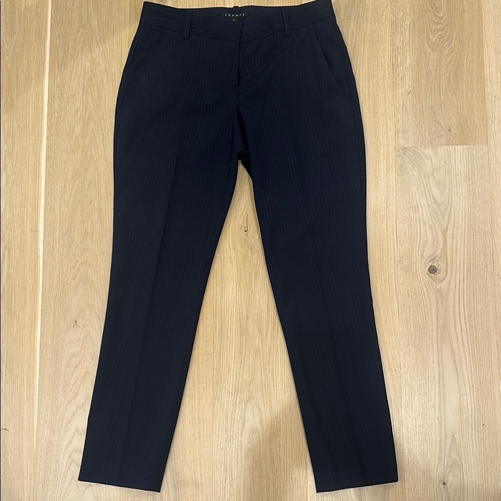Womens theory Navy Pinstripe Pants